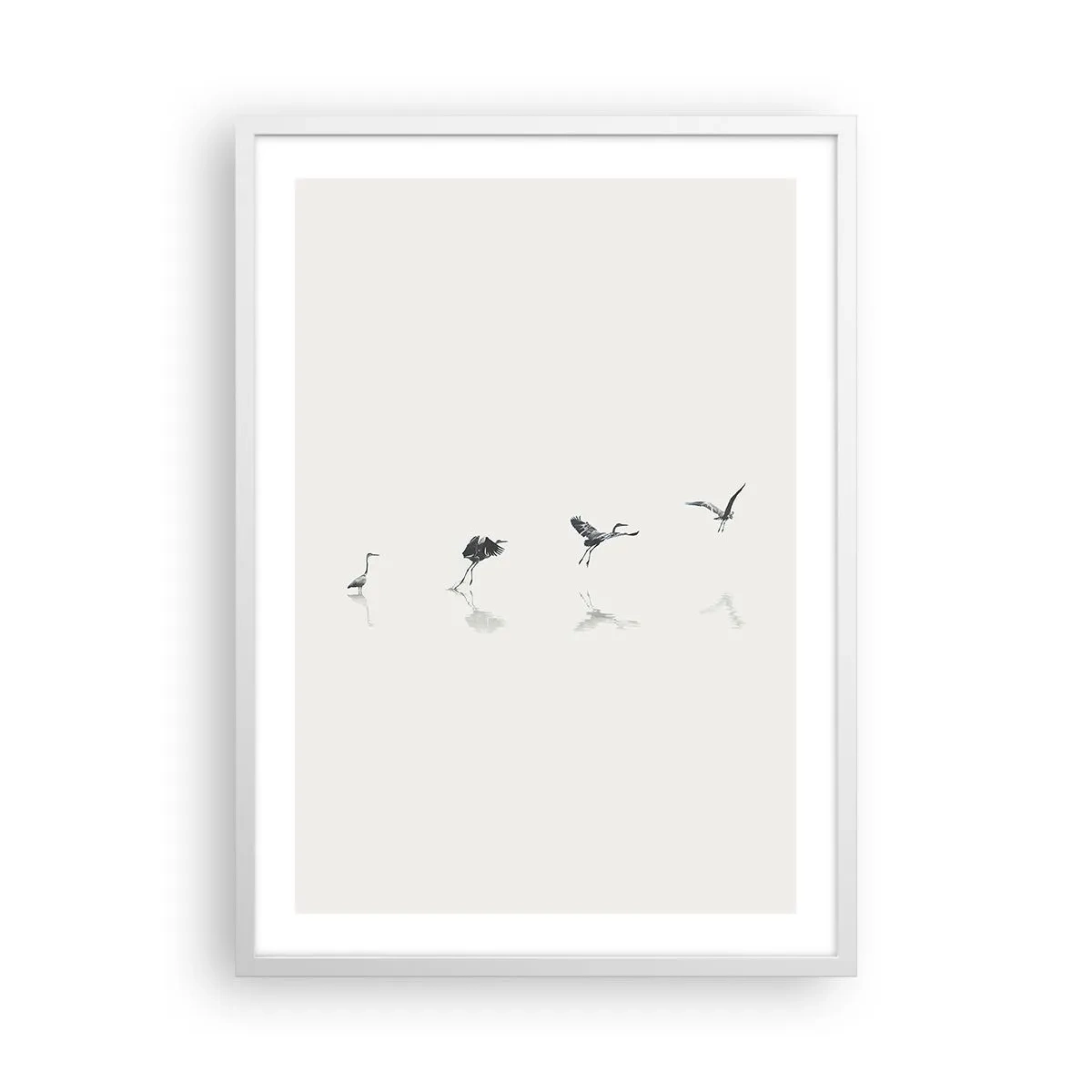 Plagát v bielom ráme - Štyri jednoduché kroky - 50x70 cm