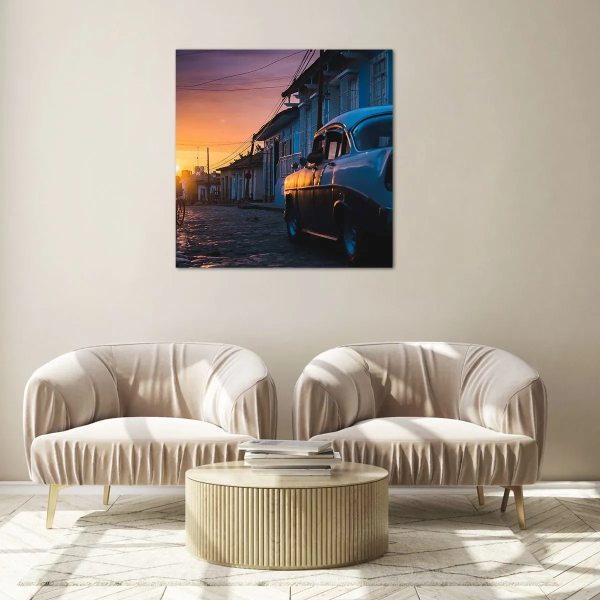 Obraz na skle - Tu spomaľuje čas - 60x60 cm