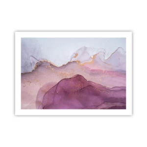 Plagát - Fialové a ľalové vlny - 70x50 cm