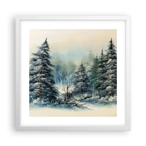 Plagát v bielom ráme - Pripravenie na Vianoce - 40x40 cm