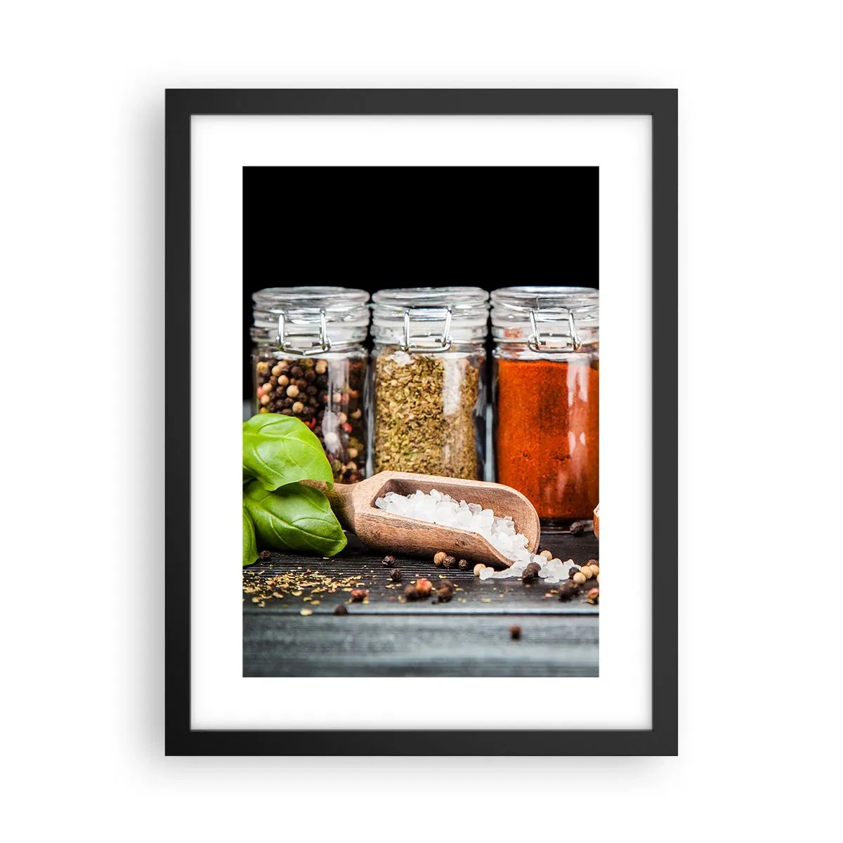 Plagát v čiernom ráme - Aby mal život chuť - 30x40 cm