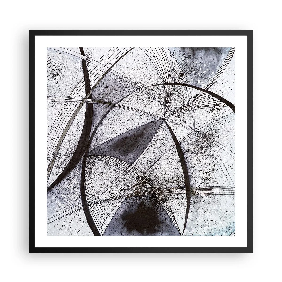 Plagát v čiernom ráme - Futuristická fantázia - 60x60 cm