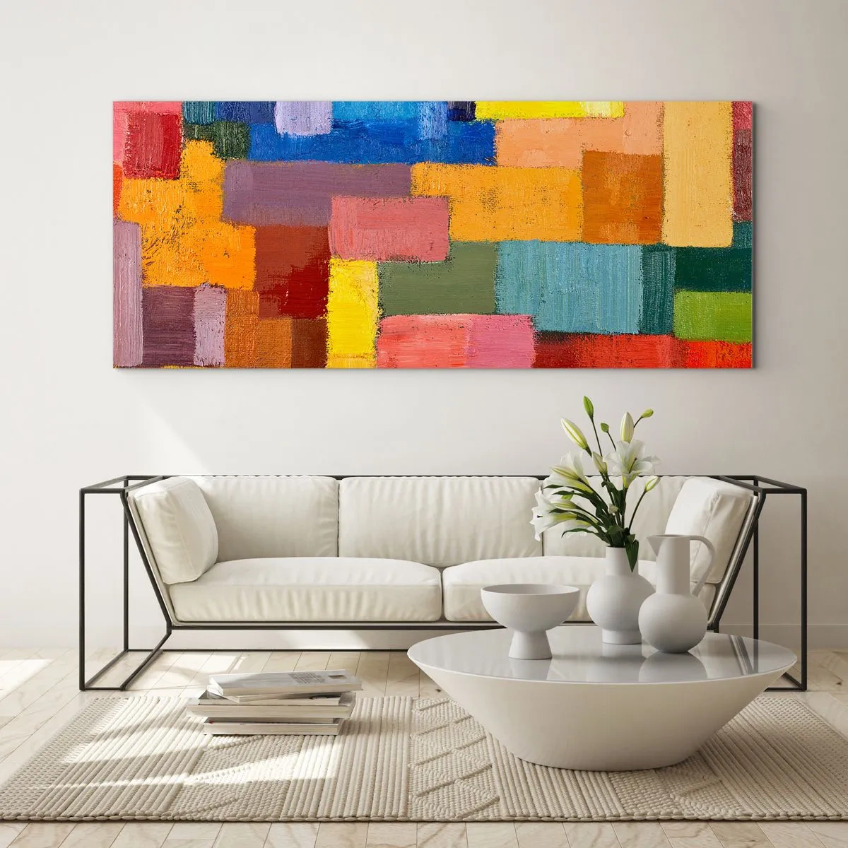 Obraz na skle - Každý iný, všetky farebné - 120x50 cm