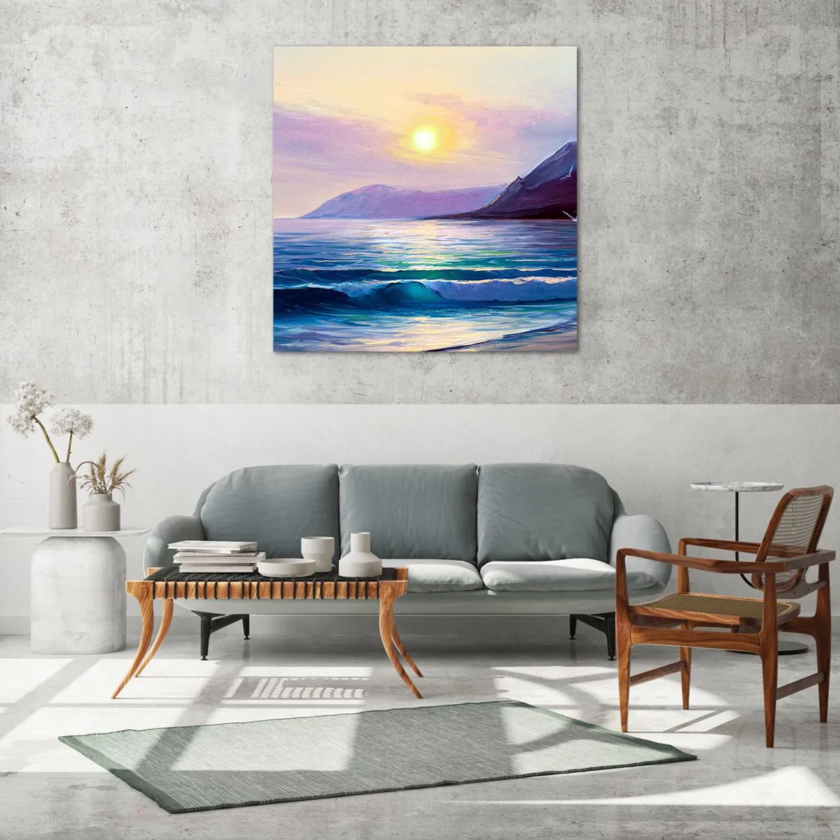 Obraz na skle - Krištáľ vody a vzduchu - 70x70 cm