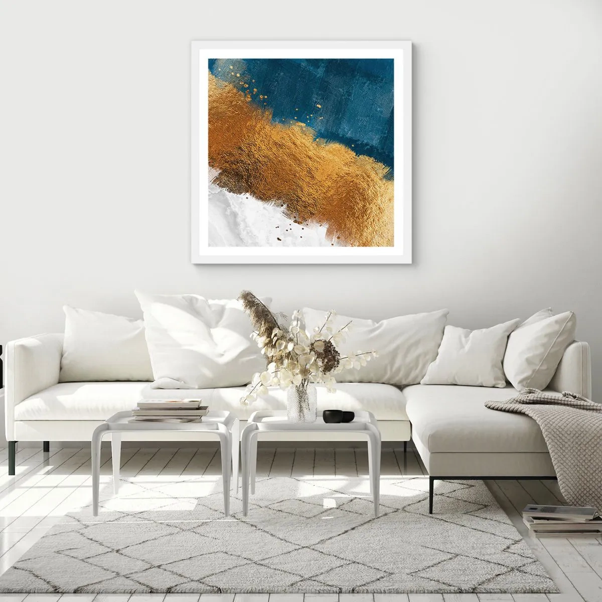 Plagát v bielom ráme - Farby leta - 60x60 cm
