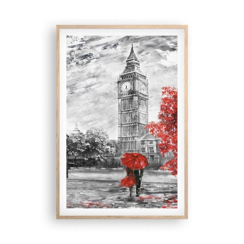 Plagát v ráme zo svetlého duba - Vzrušujúci deň - 61x91 cm