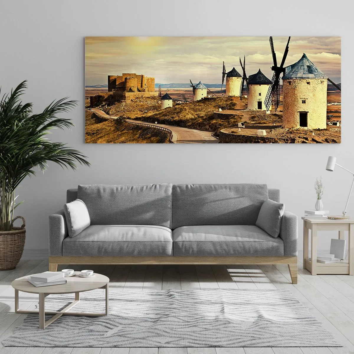 Obraz na skle - Čoskoro sa objaví Don Quijote - 100x40 cm