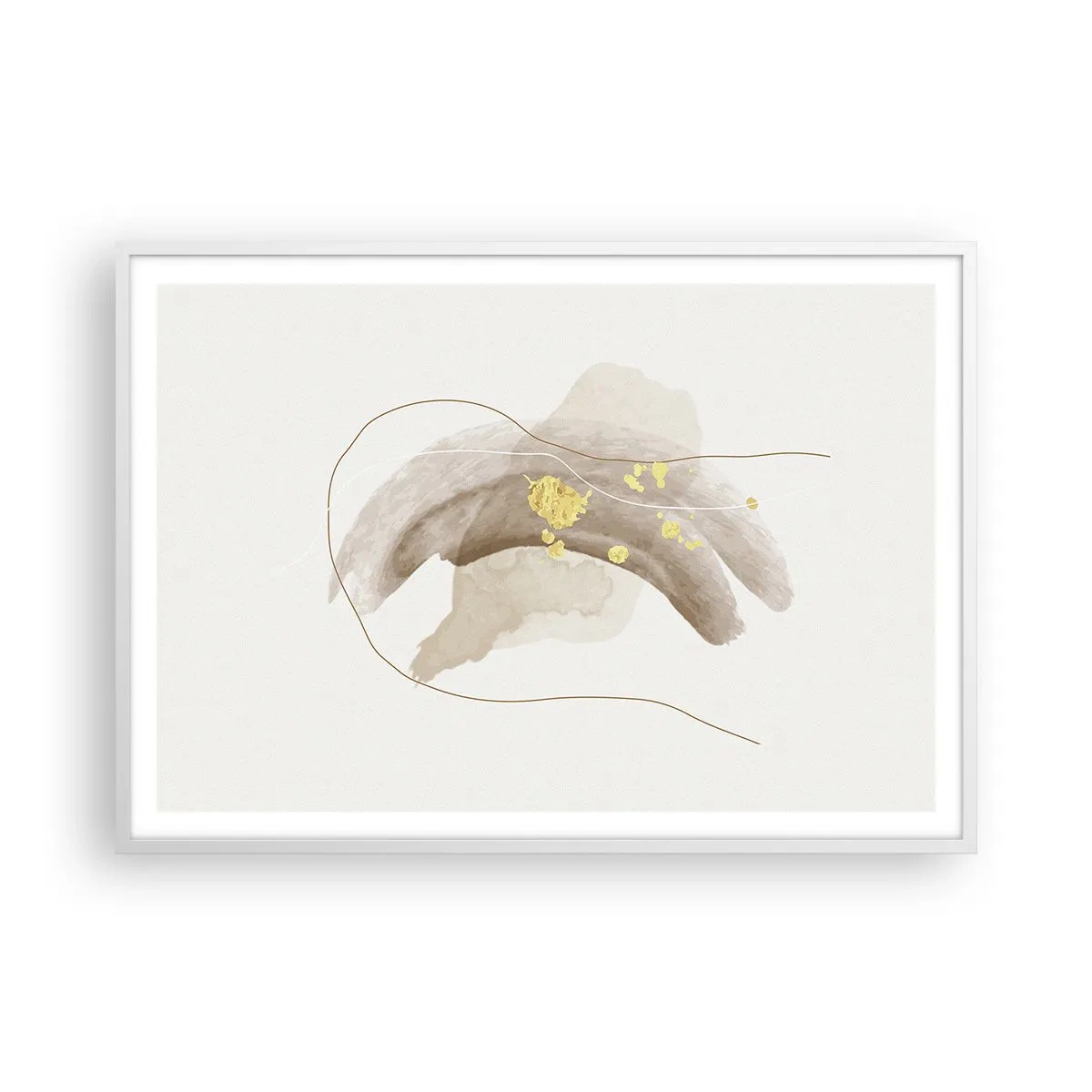 Plagát v bielom ráme - Vesmírna bytosť - 100x70 cm