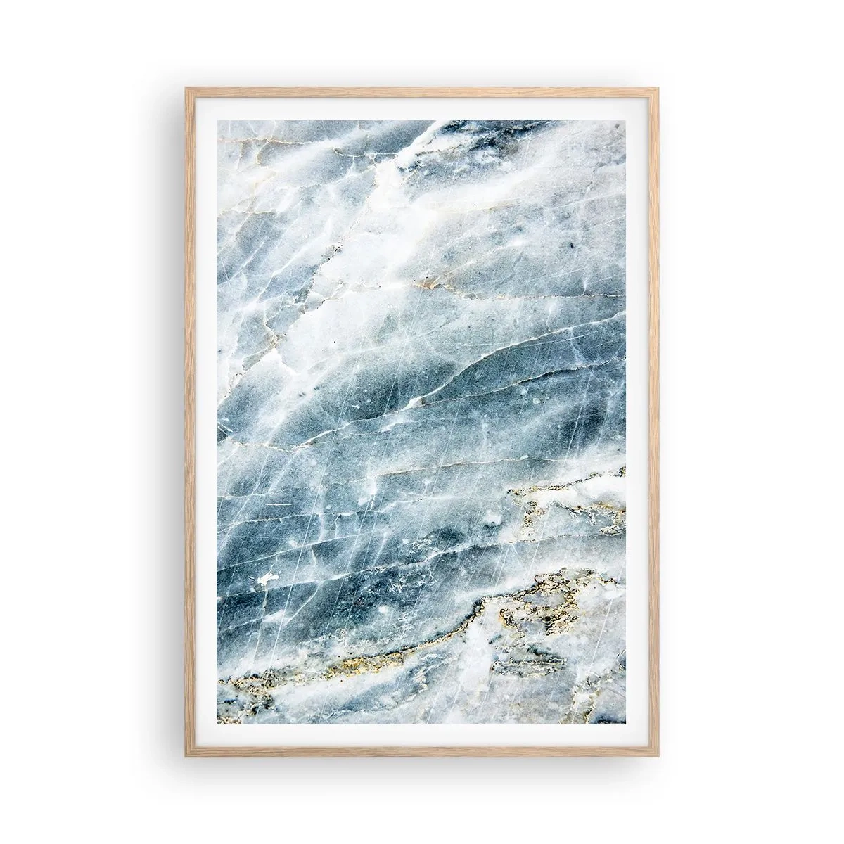 Plagát v ráme zo svetlého duba - Ľadový svet - 70x100 cm