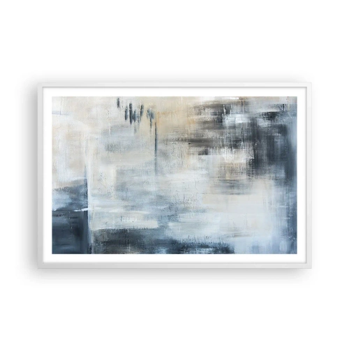Plagát v bielom ráme - Za závojom modrej - 91x61 cm
