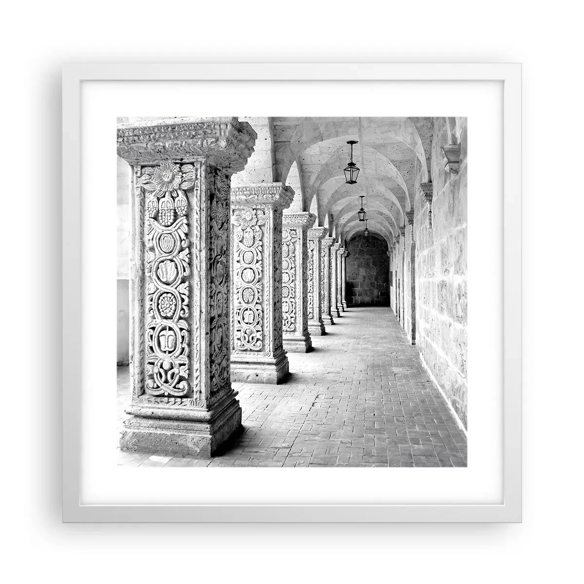 Plagát v bielom ráme - Kam…? - 40x40 cm