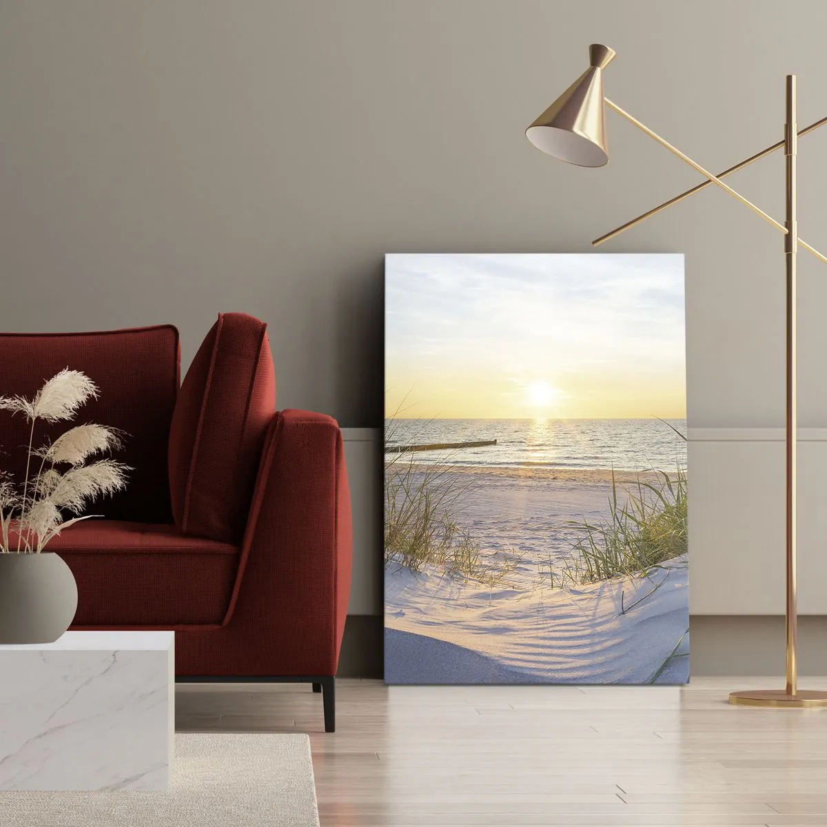 Obraz na plátne - Šumenie mora, spev vtákov, divoká pláž uprostred trávy… - 50x70 cm
