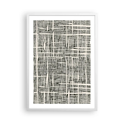 Plagát v bielom ráme - Tkaná kompozícia - 50x70 cm
