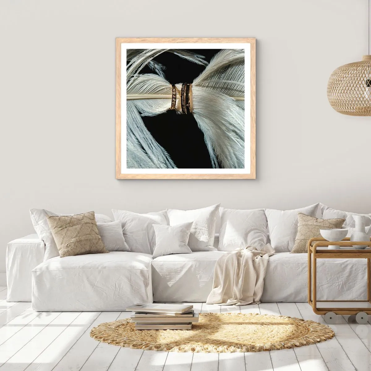 Plagát v ráme zo svetlého duba - …a neopustím ťa…. - 60x60 cm