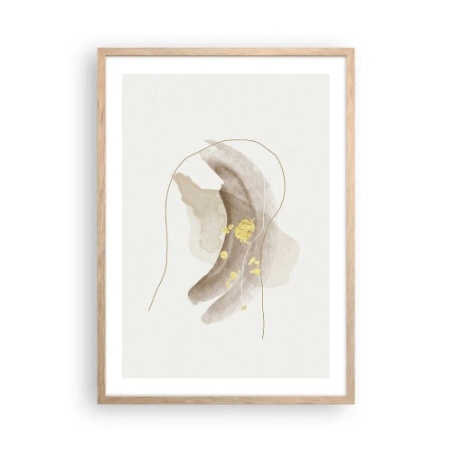 Plagát v ráme zo svetlého duba - Vesmírna bytosť - 50x70 cm