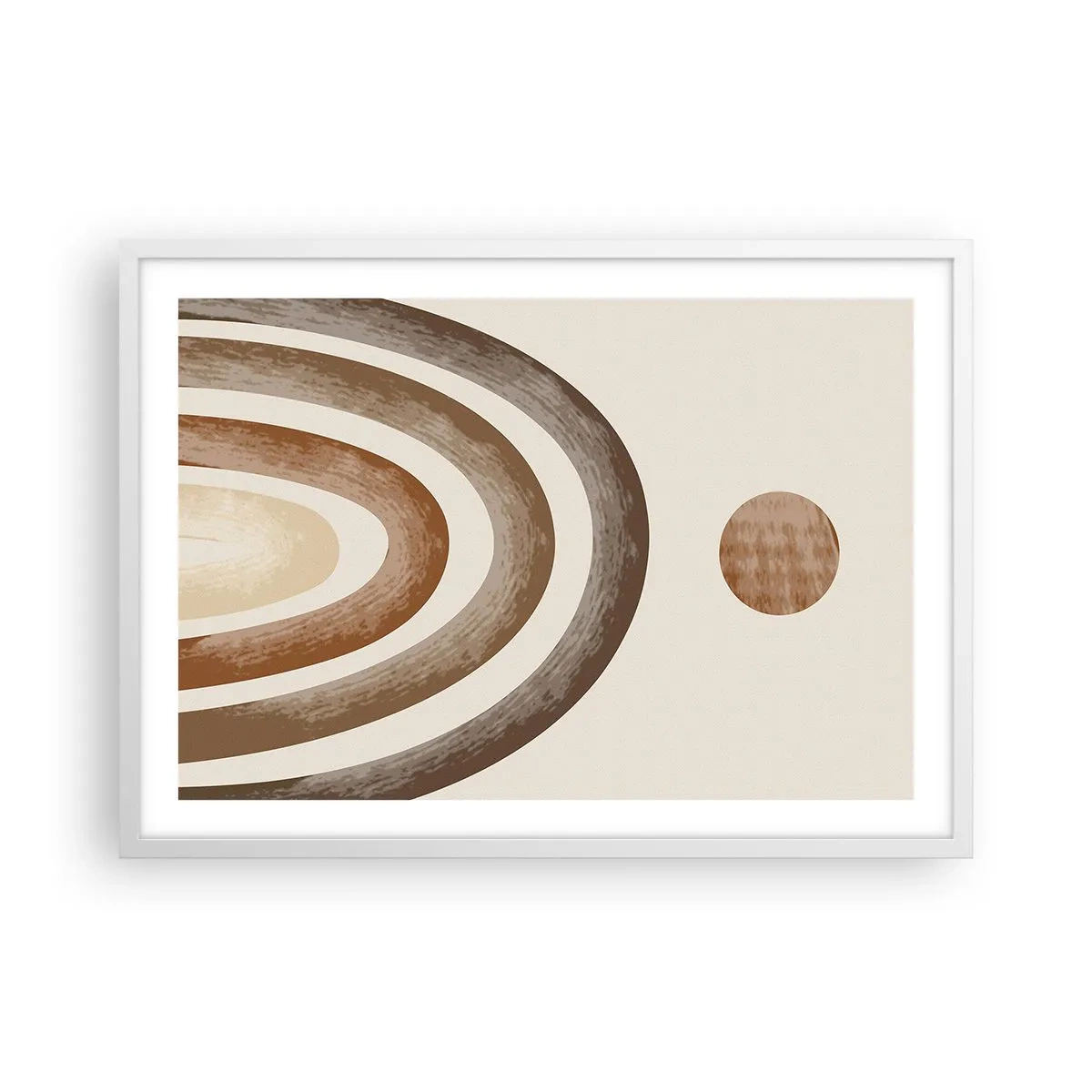 Plagát v bielom ráme - V ďalekej galaxii - 70x50 cm