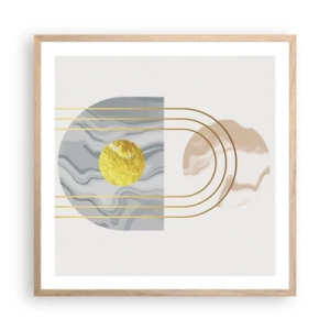 Plagát v ráme zo svetlého duba - Jas a žiarivosť - 60x60 cm