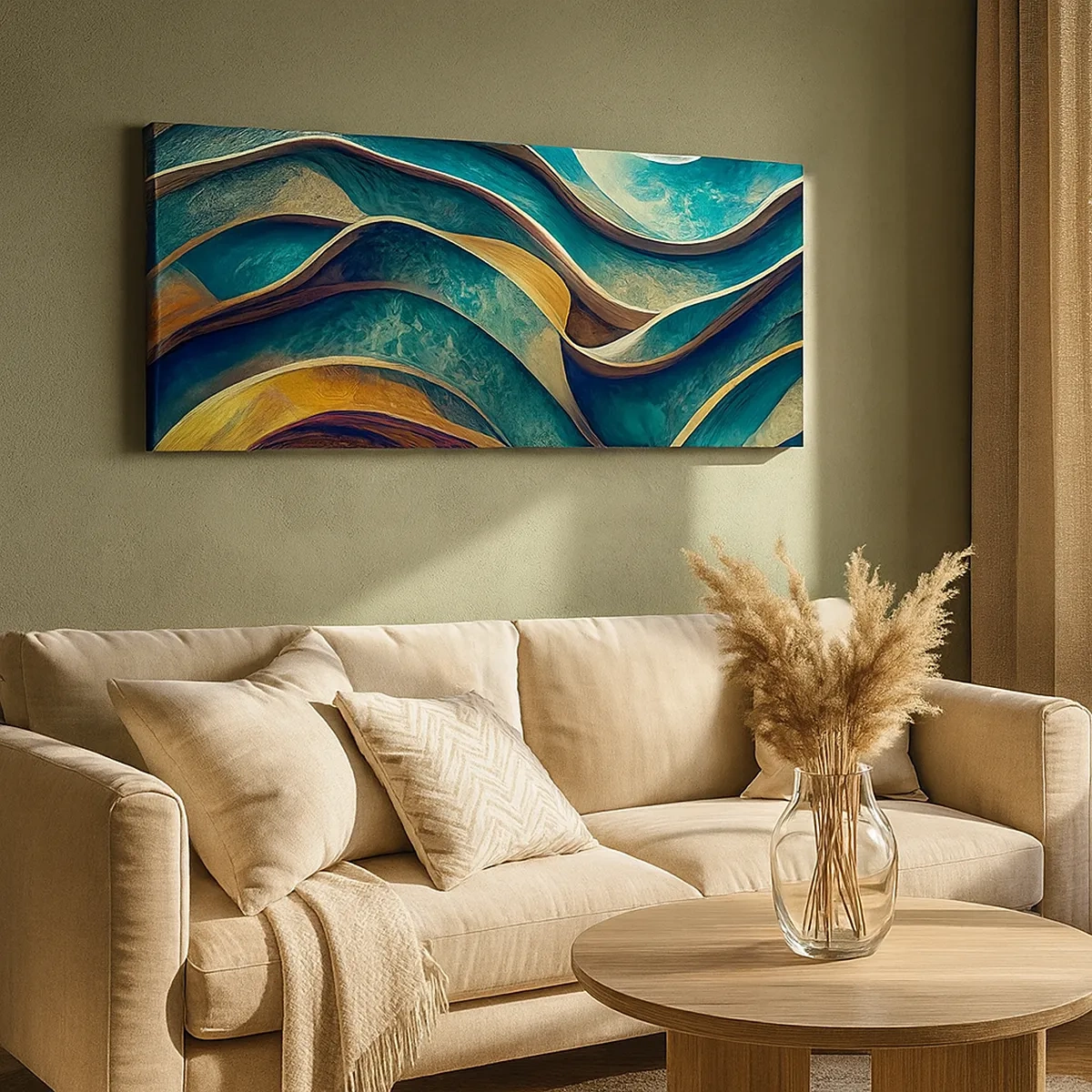 Obraz na plátne - Meandre modrej - 30x30 cm