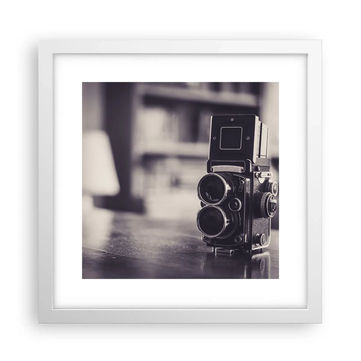 Plagát v bielom ráme - Kúzlo starej fotografie - 30x30 cm