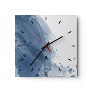 Nástenné hodiny - Modrý tyl - 30x30 cm