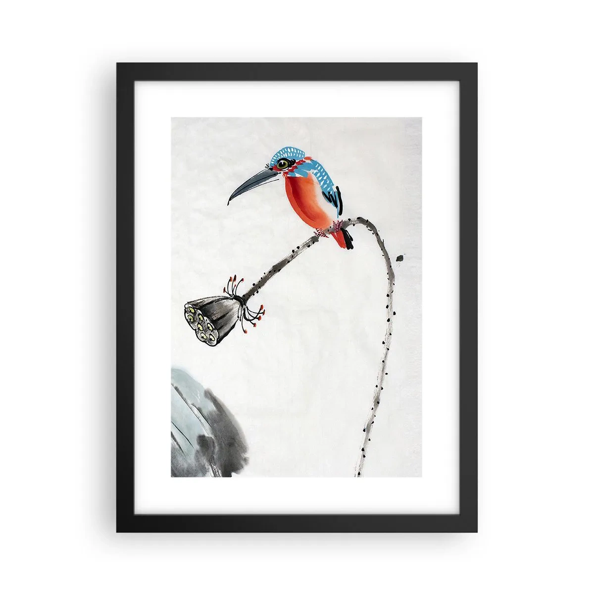 Plagát v čiernom ráme - Život lúky - 30x40 cm