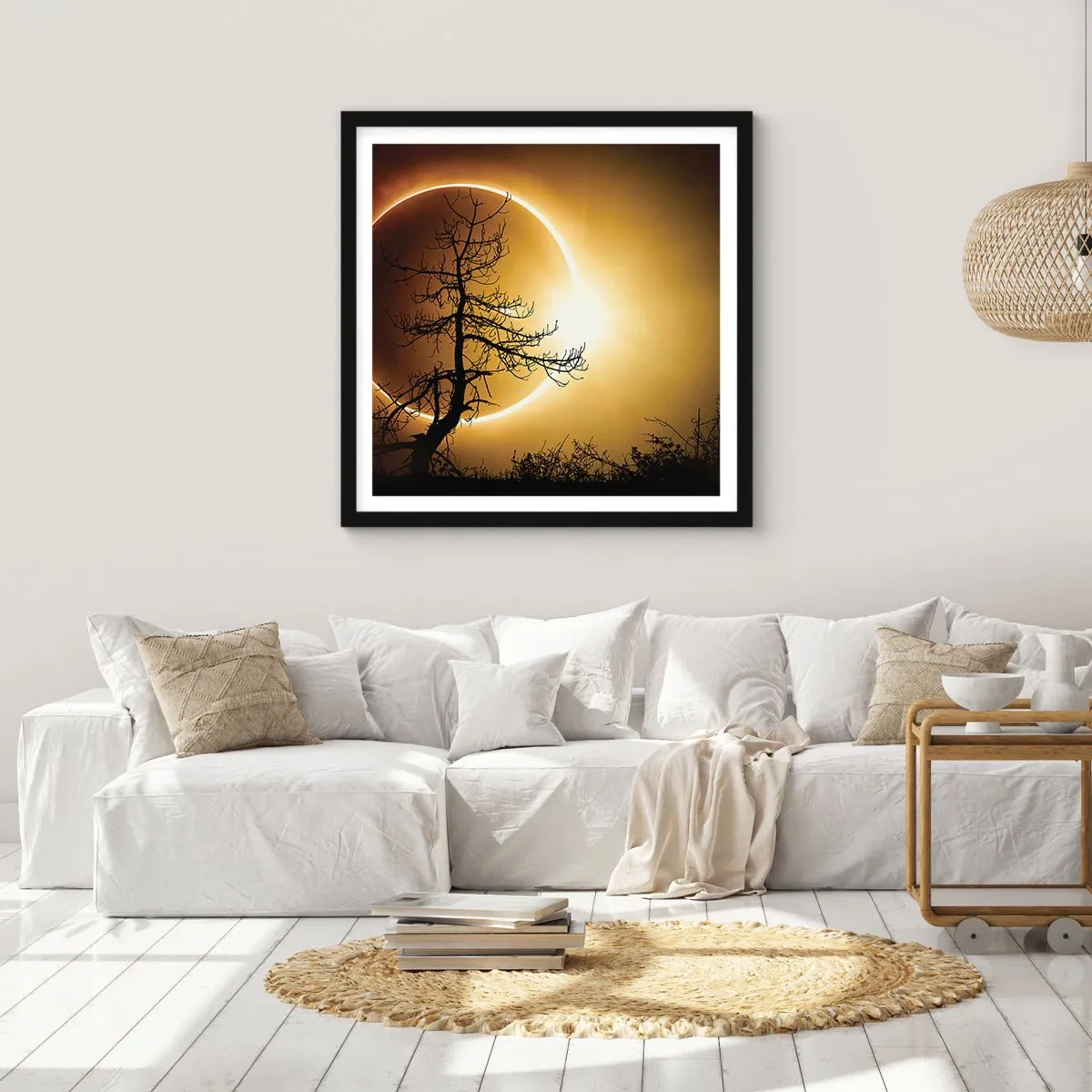 Plagát v čiernom ráme - Úplné zatmenie - 60x60 cm
