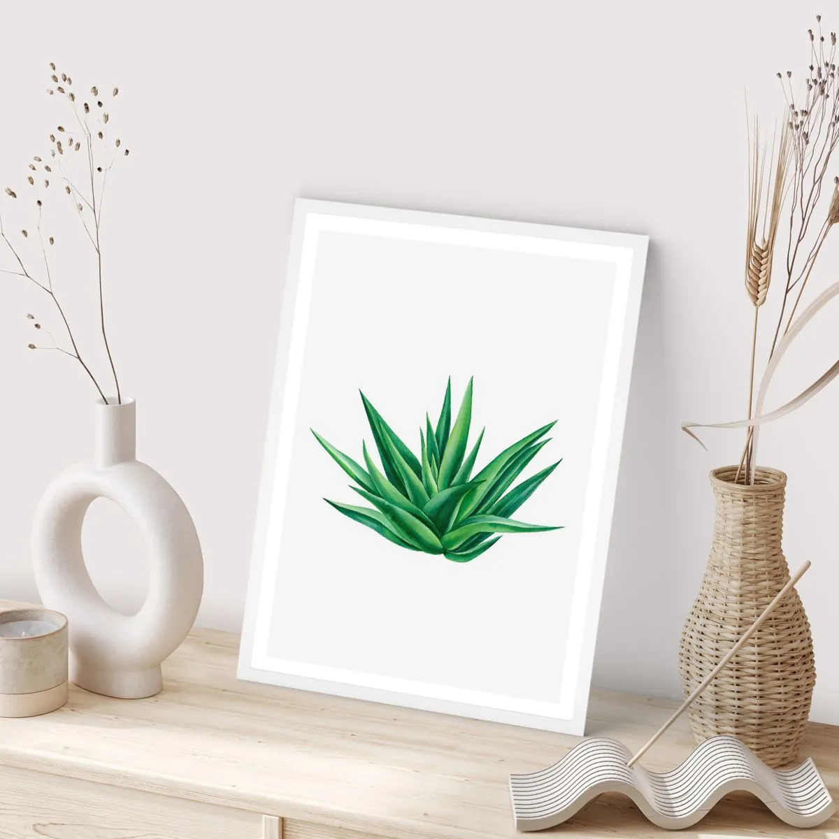 Plagát v bielom ráme - Zelená – sila – život - 70x100 cm