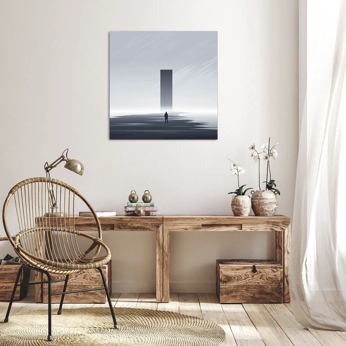 Obraz na plátne - Príležitosť alebo hrozba? - 70x70 cm