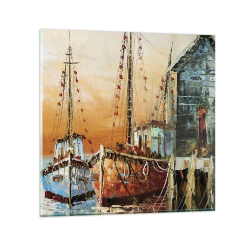 Obraz na skle - Pokojný návrat - 30x30 cm