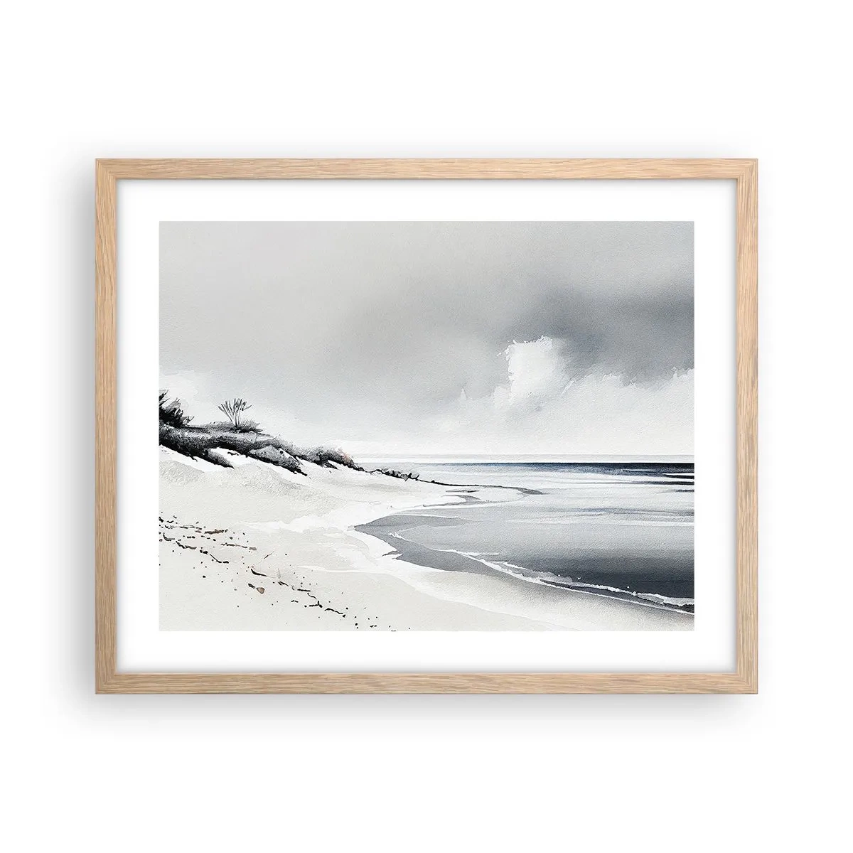 Plagát v ráme zo svetlého duba - Vždy spolu - 50x40 cm