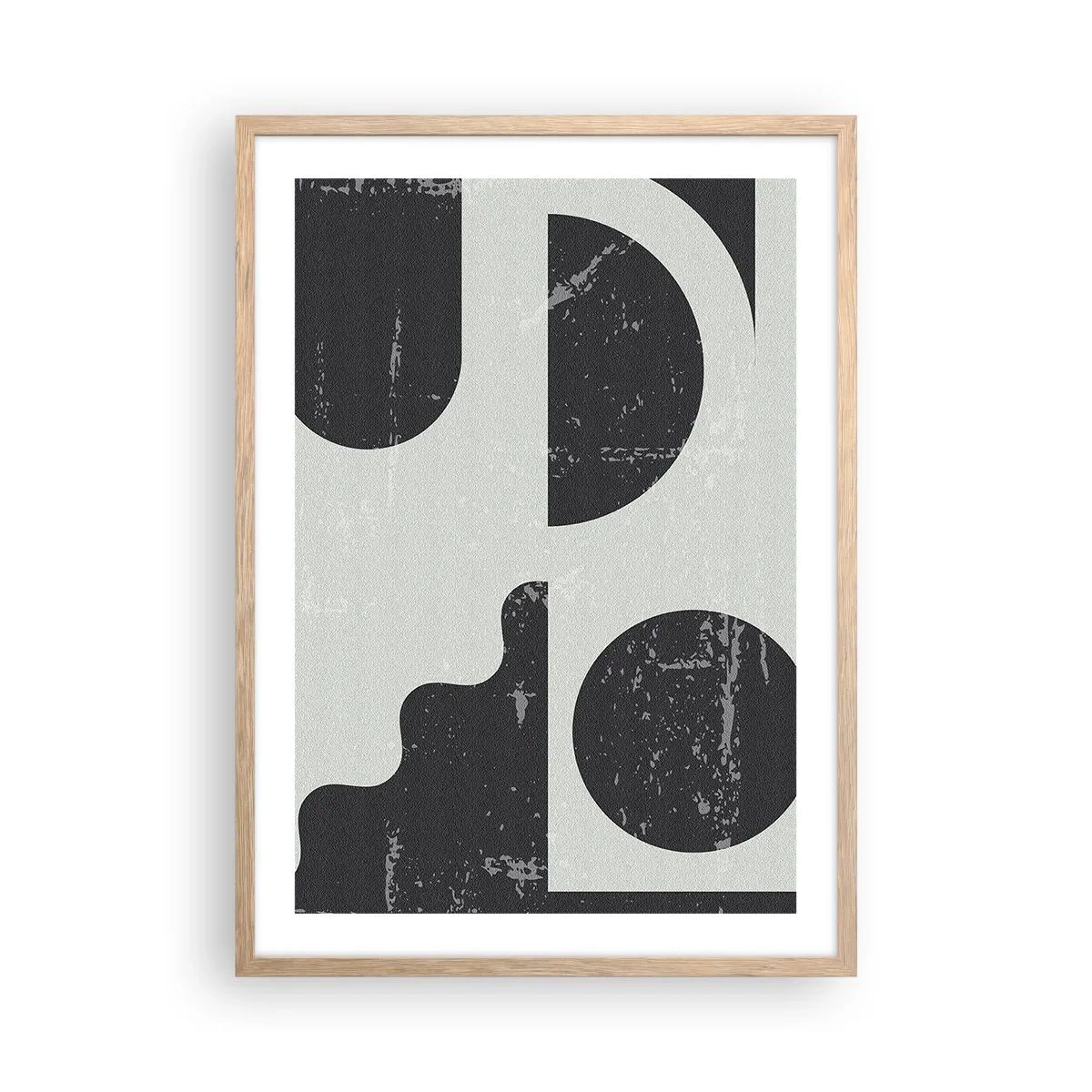 Plagát v ráme zo svetlého duba - Kompozícia nad a pod - 50x70 cm