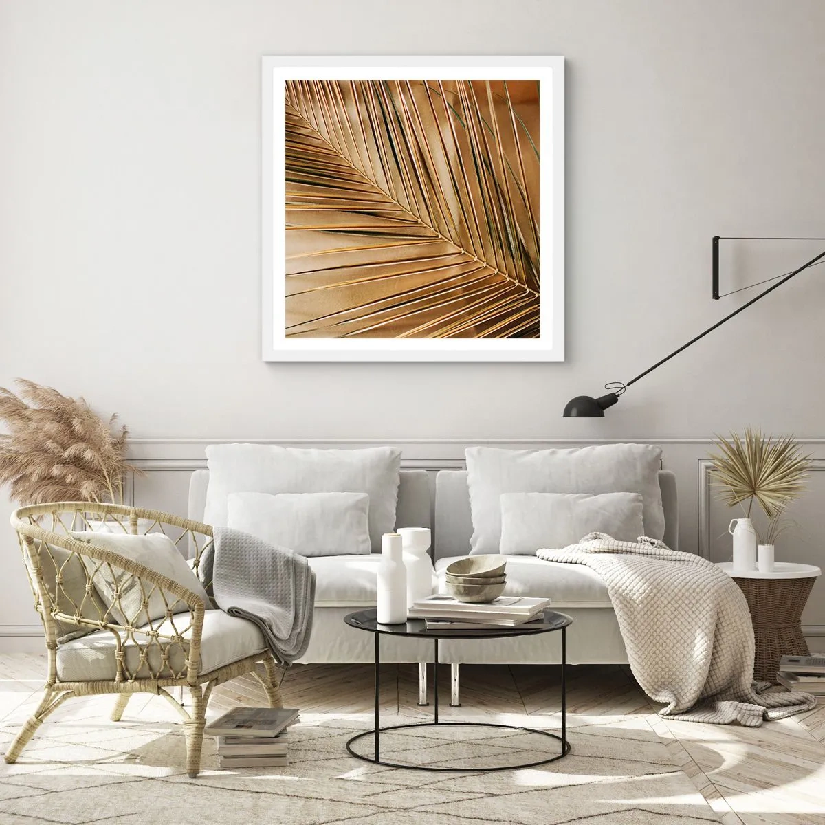 Plagát v bielom ráme - Prírodná kolonáda - 60x60 cm