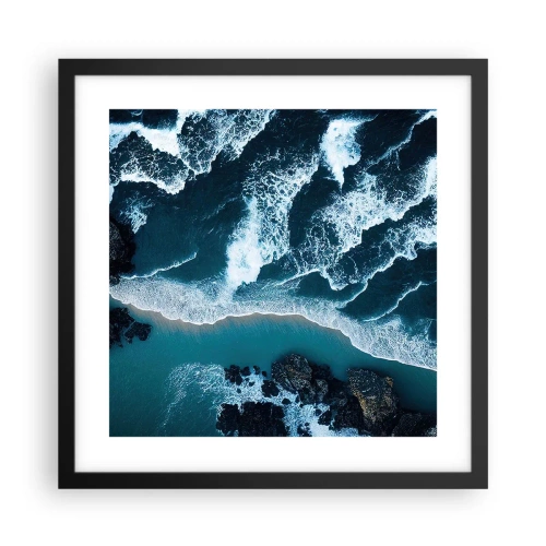 Plagát v čiernom ráme - Zahalené do vĺn - 40x40 cm