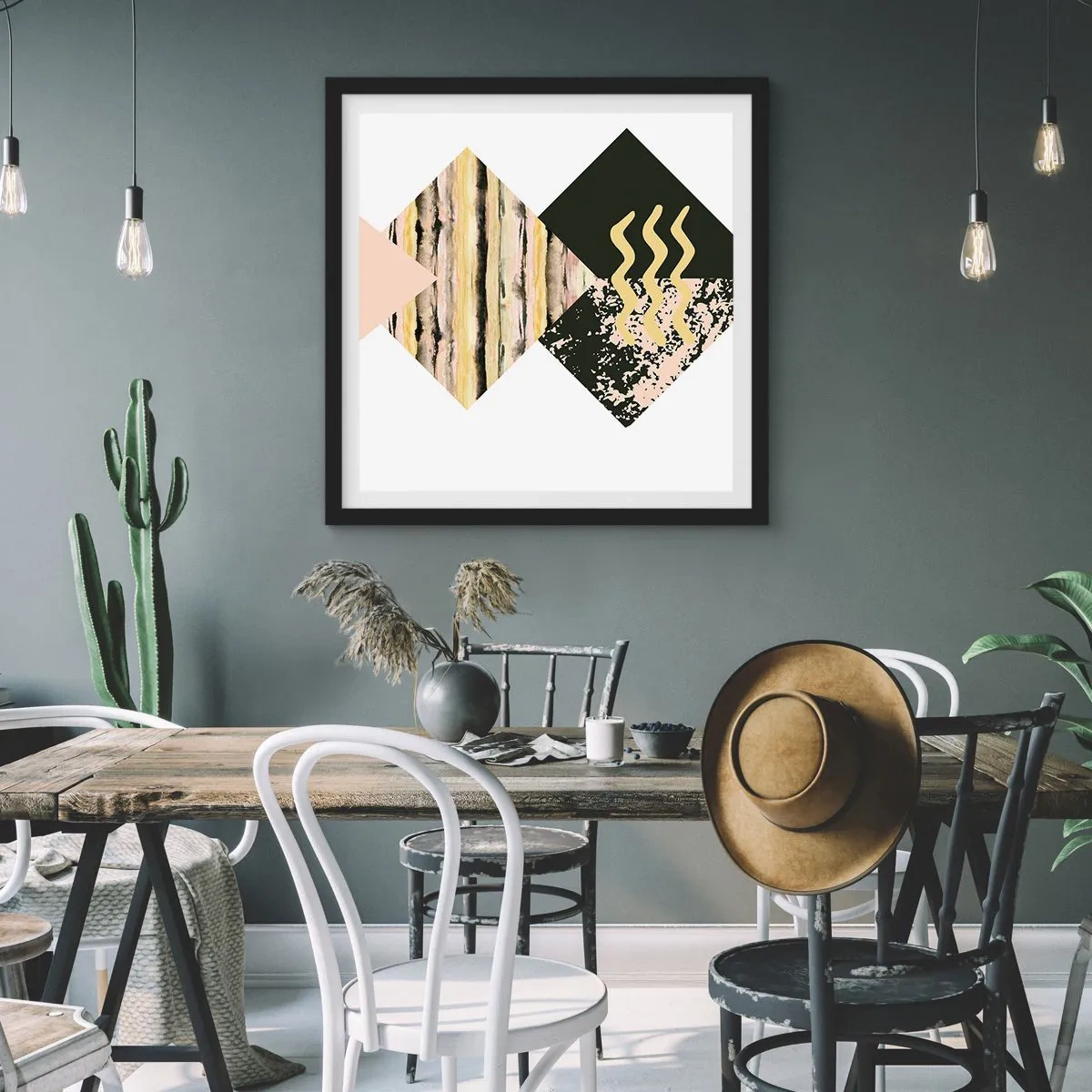 Plagát v čiernom ráme - Nie je to tak jednoduché - 40x40 cm