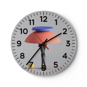 Nástenné hodiny - Surrealistická kompozícia - 40x40 cm