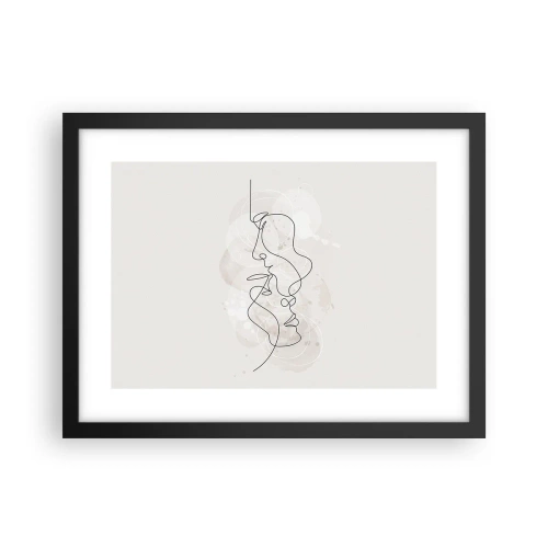 Plagát v čiernom ráme - Zamotaní v objatí - 40x30 cm