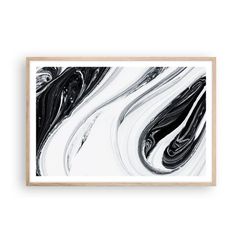 Plagát v ráme zo svetlého duba - Spojenie protikladov - 91x61 cm