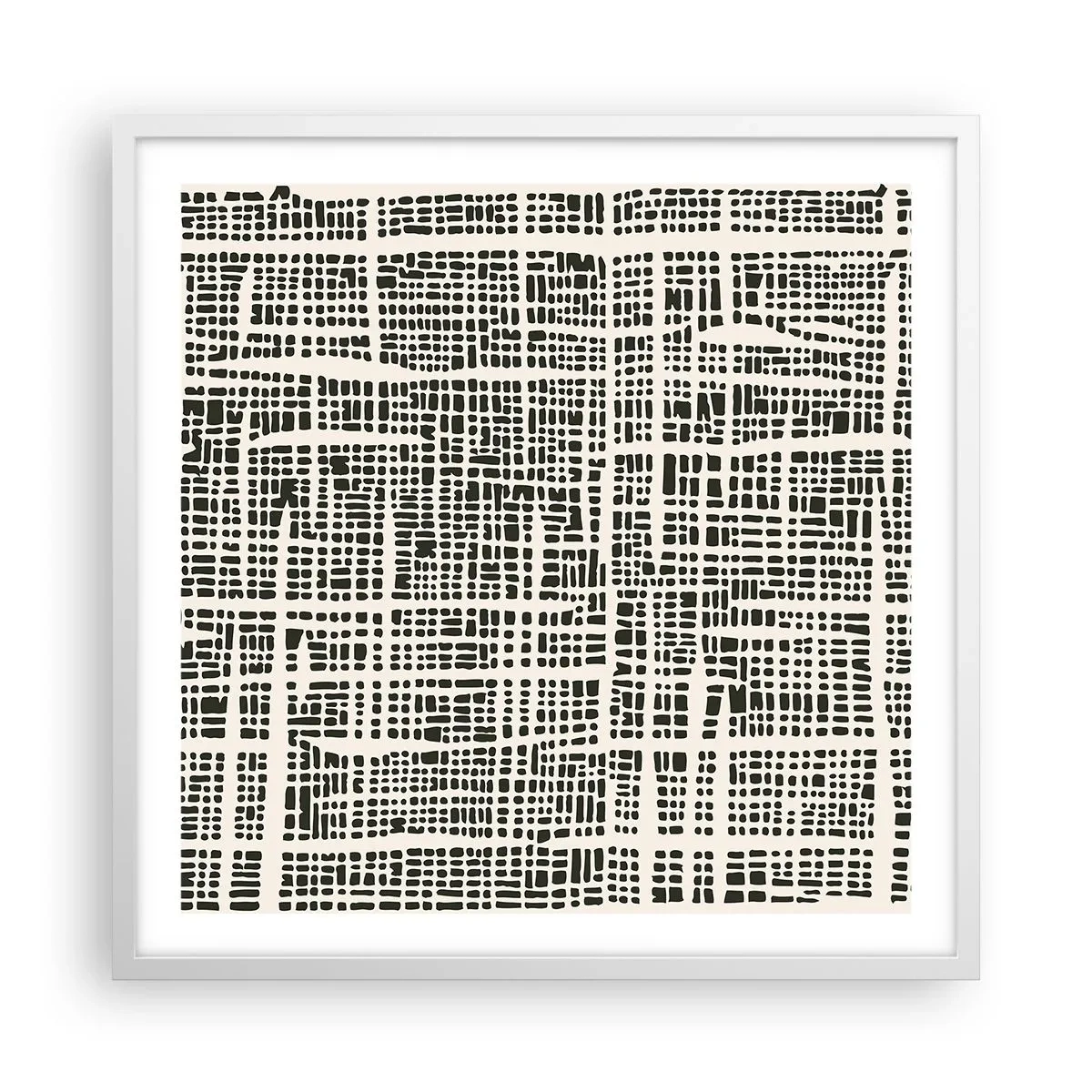 Plagát v bielom ráme - Tkaná kompozícia - 60x60 cm