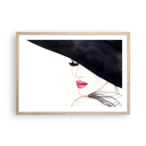 Plagát v ráme zo svetlého duba - Elegancia a zmyselnosť - 70x50 cm