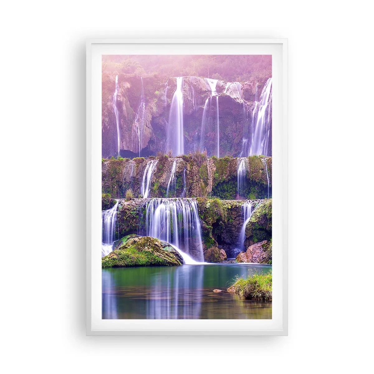 Plagát v bielom ráme - Schody do neba - 61x91 cm