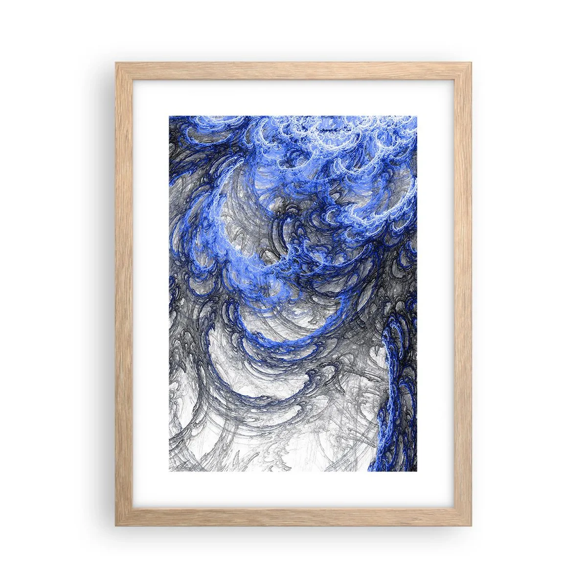 Plagát v ráme zo svetlého duba - Zrod vlny - 30x40 cm