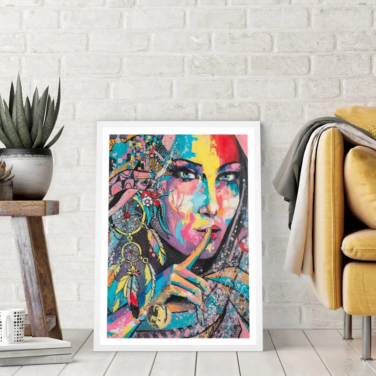 Plagát v bielom ráme - Mlč, než pochopíš - 40x50 cm