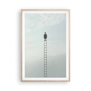 Plagát v ráme zo svetlého duba - Povzniesť sa nad to - 61x91 cm
