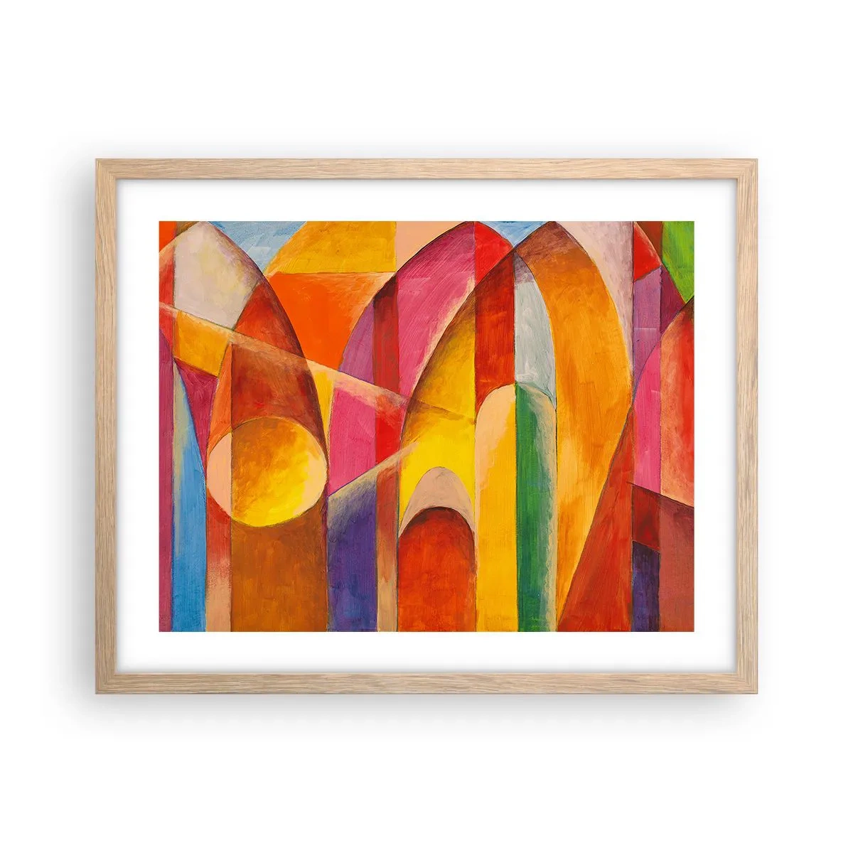 Plagát v ráme zo svetlého duba - Katedrála slnka - 50x40 cm