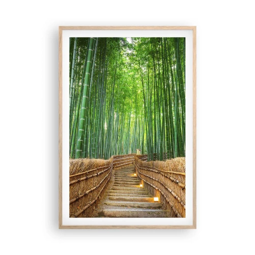 Plagát v ráme zo svetlého duba - Esencia ázijskej prírody - 61x91 cm