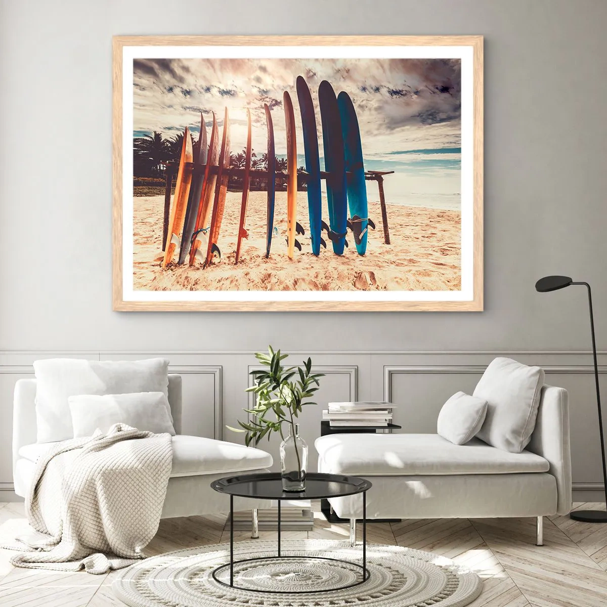 Plagát v ráme zo svetlého duba - Dobrú noc, tak zajtra. - 70x50 cm