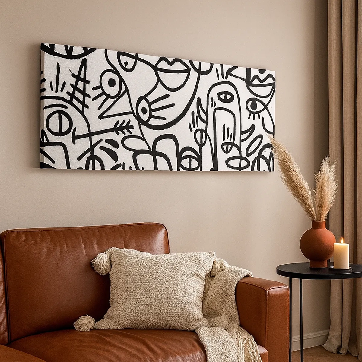 Obraz na plátne - Tváre a preludy - 30x30 cm