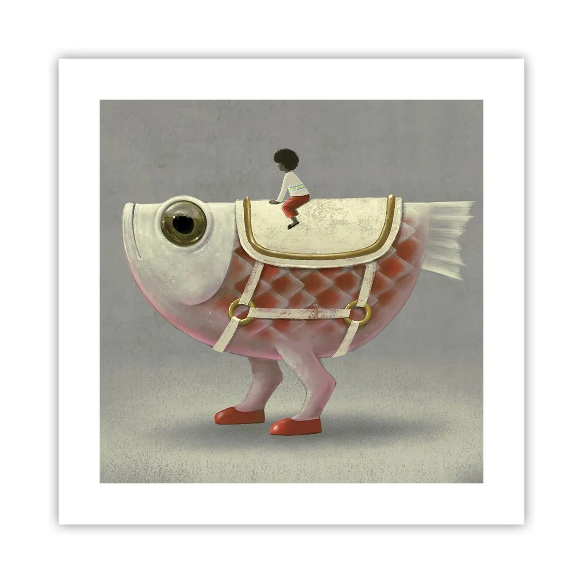 Plagát - Rybí jazdec - 40x40 cm