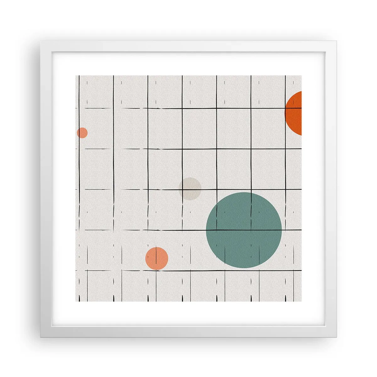 Plagát v bielom ráme - Uväznené. My alebo ony? - 40x40 cm