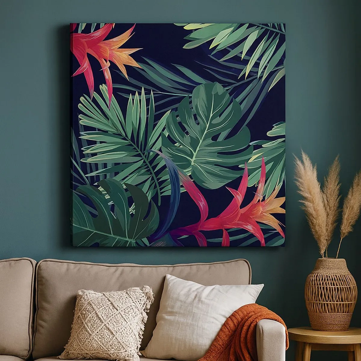 Obraz na plátne - Vzplanúť v zelenom - 30x30 cm